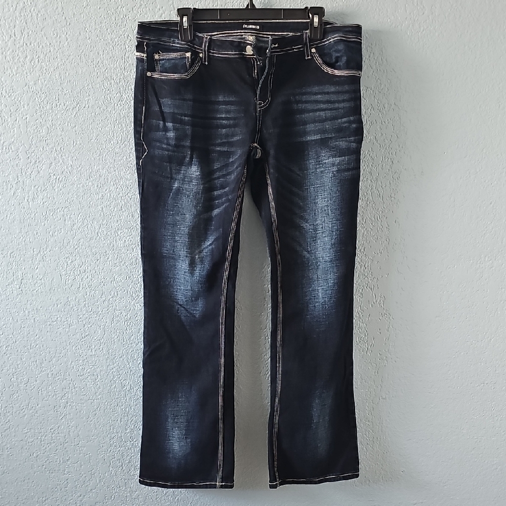Dark Blue Flare Jeans